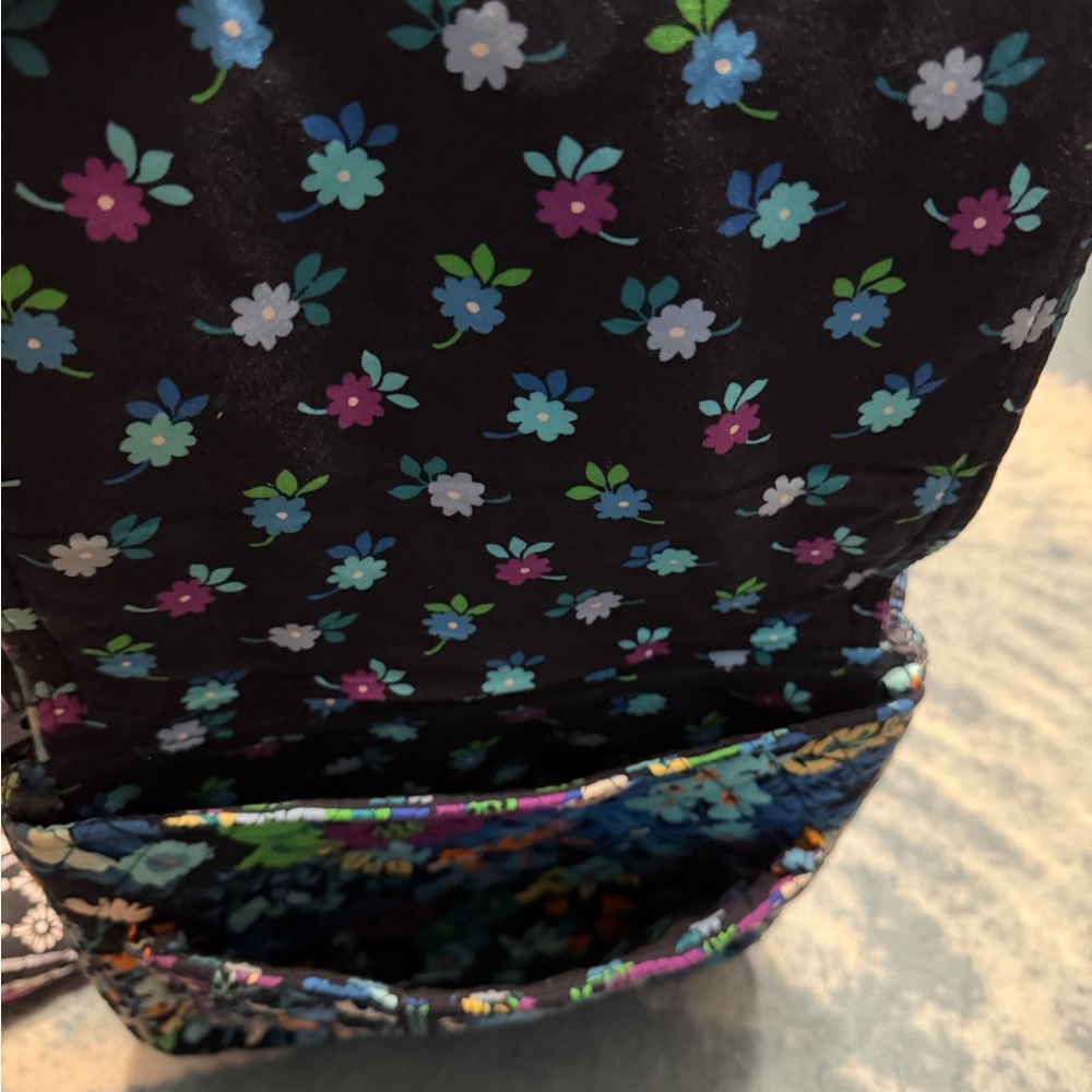 Two Vera Bradley Navy Floral and Black/White Geometric Patterned Women's Bags - Picture 10 of 12